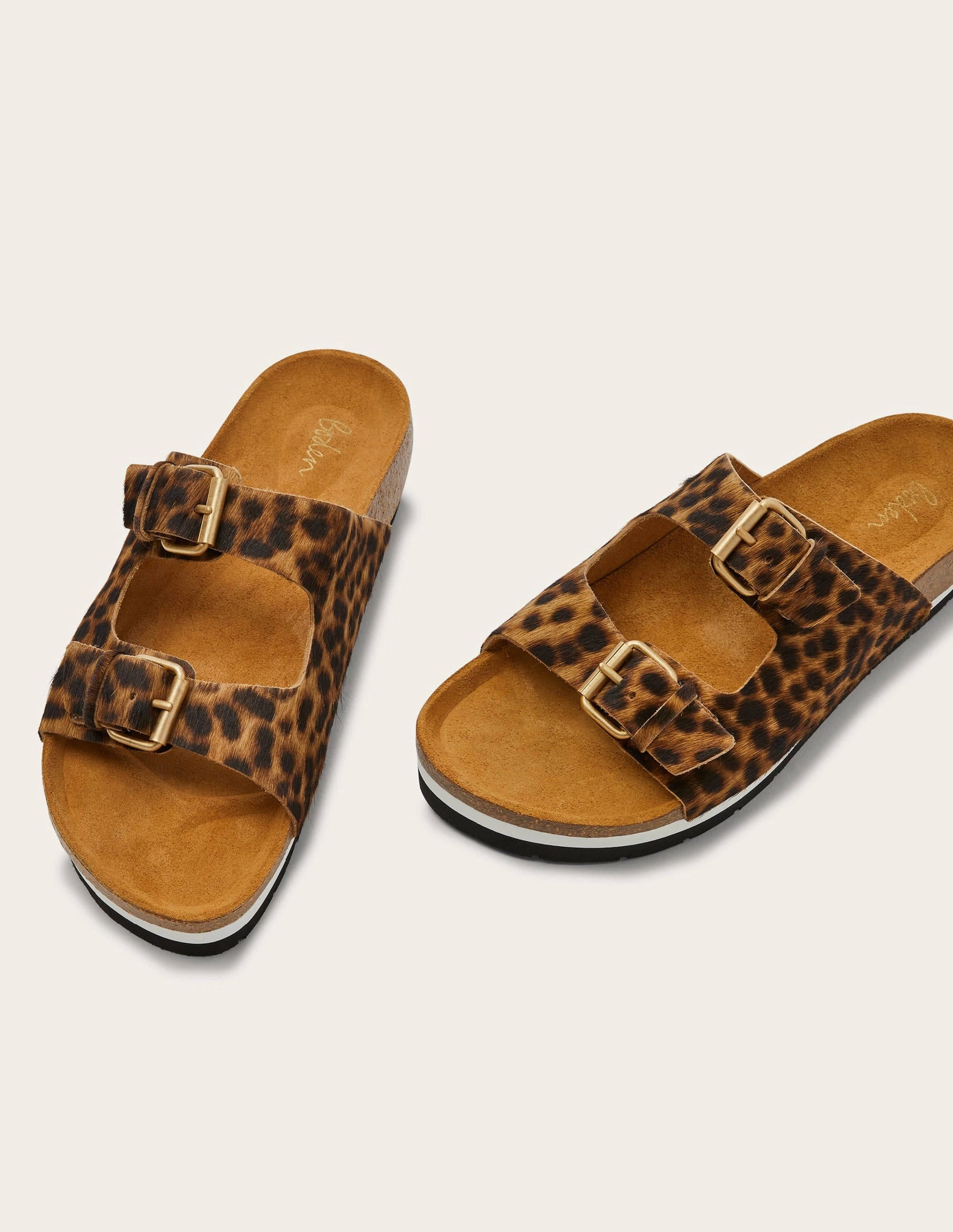 Ottoline Sandals-Tan Leopard