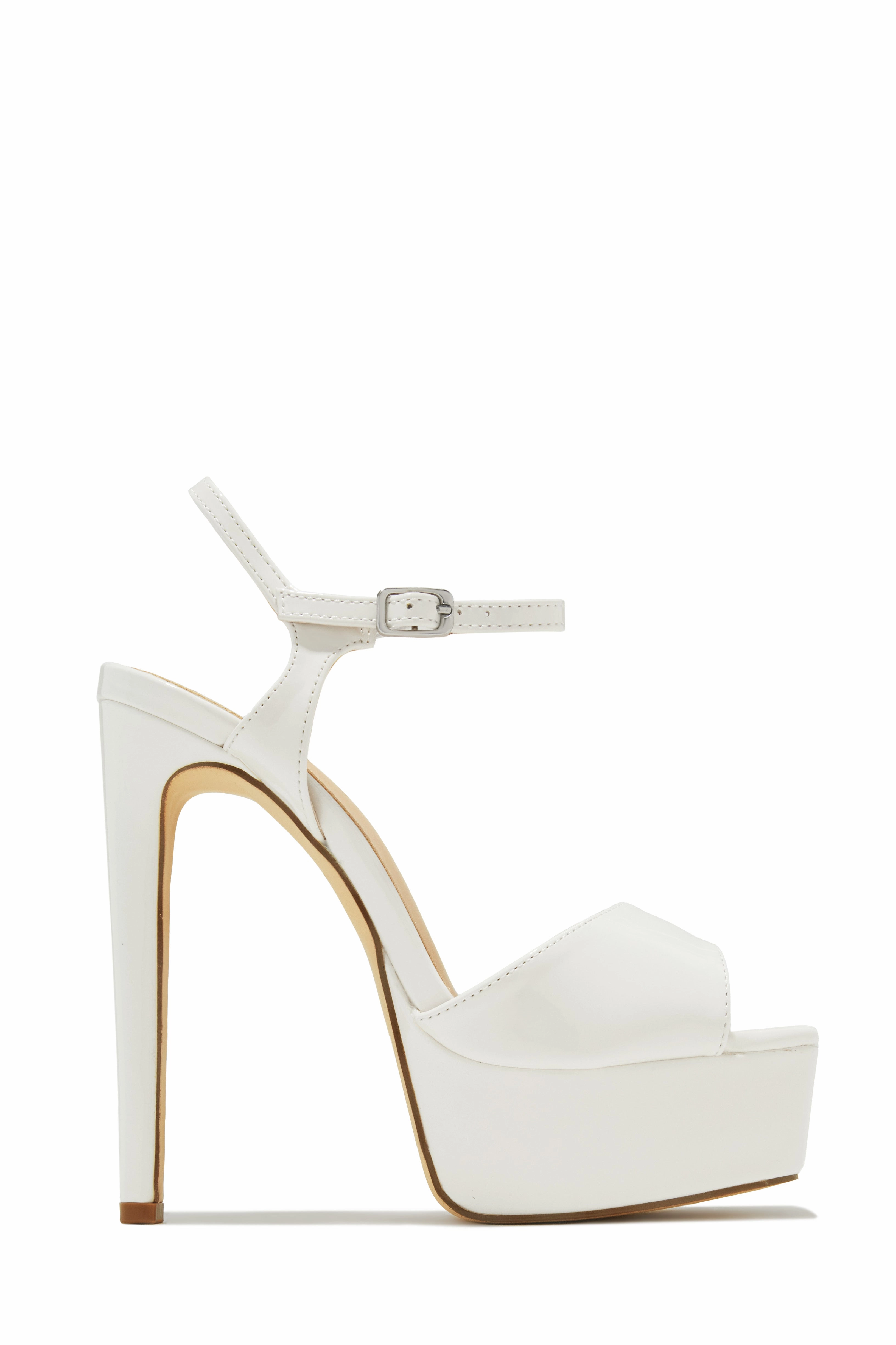 Paulina Platform High Heels - White