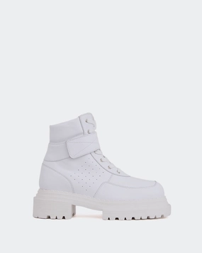 Peline White Leather