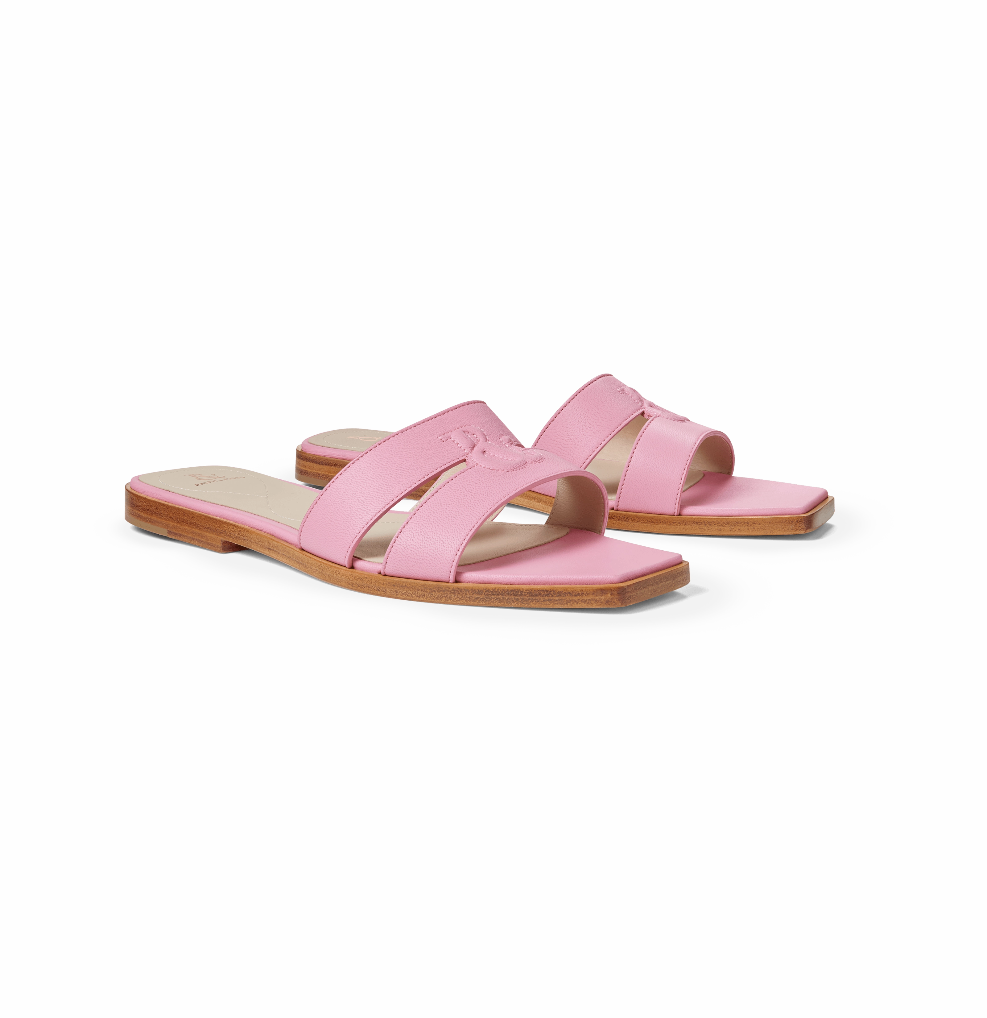 Pink Nappa Strap Slides