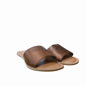 Sandals Flats By Beach In Tan, Size:7