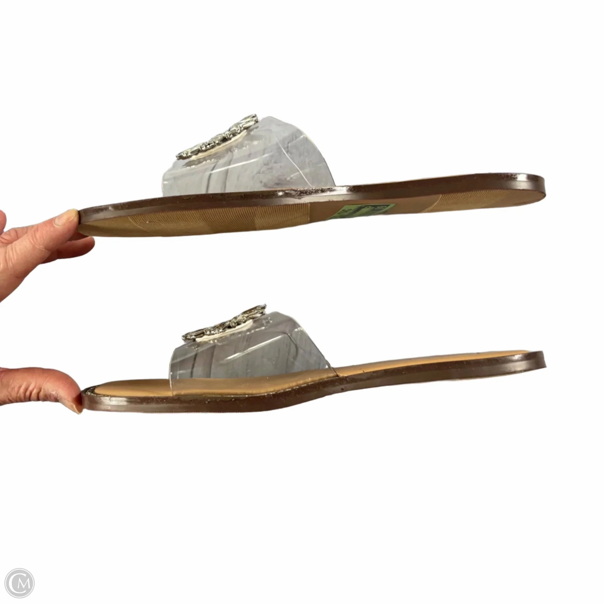 Sandals Flats By Wild Pair In Clear, Size: 9