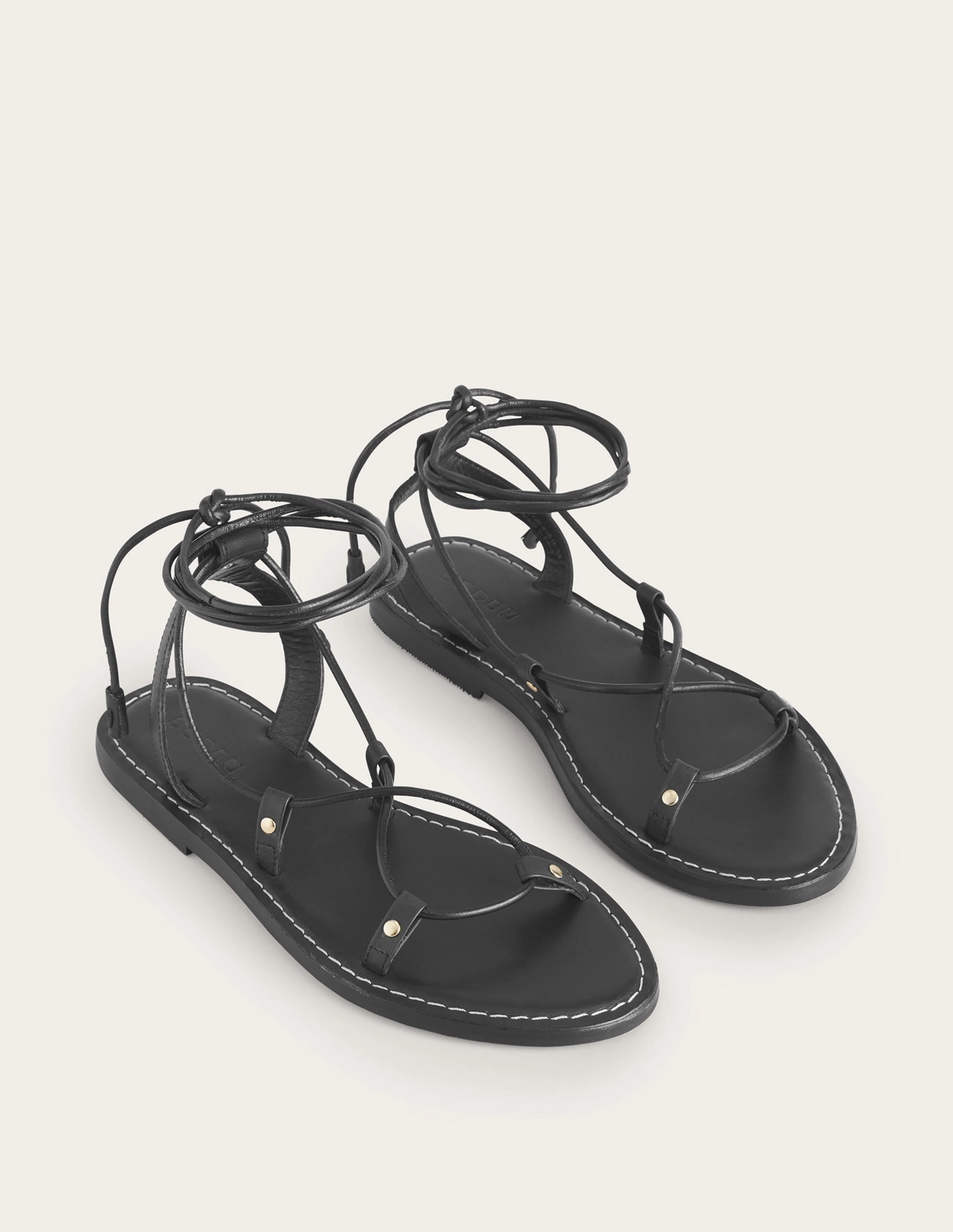 Scarf Wrap Sandals-Botanic Blush / Black