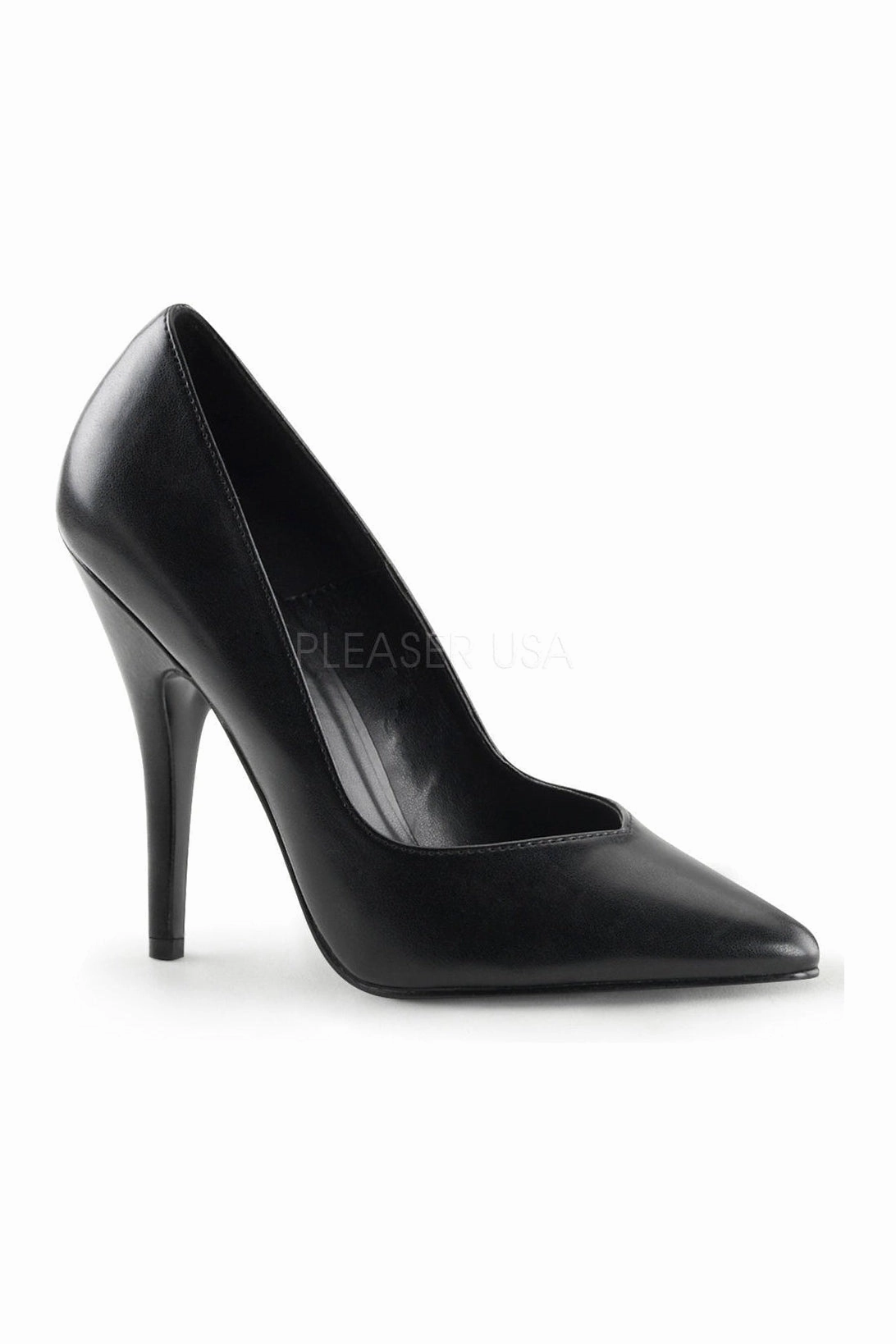 SEDUCE-420V Pump  | Black Faux Leather