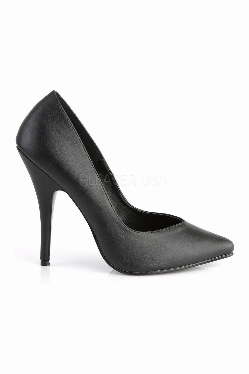 SEDUCE-420V Pump  | Black Faux Leather