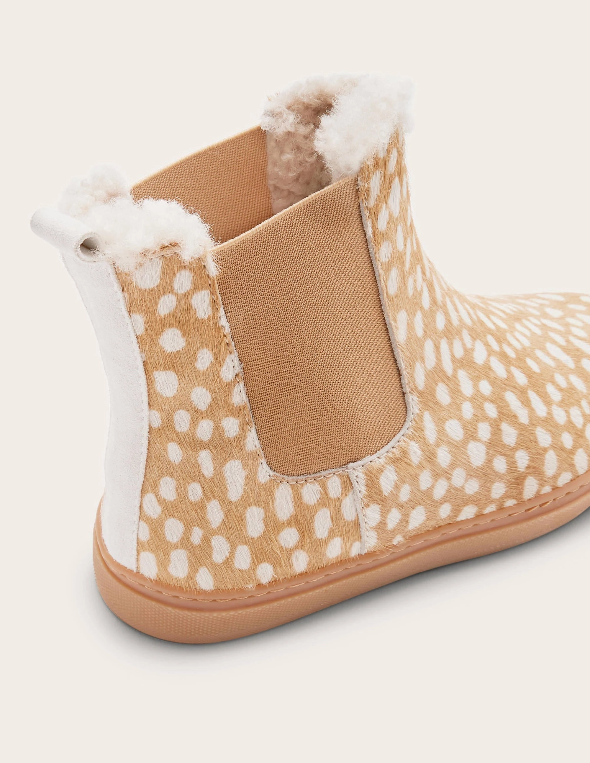 Shearling Chelsea Boots-Deer