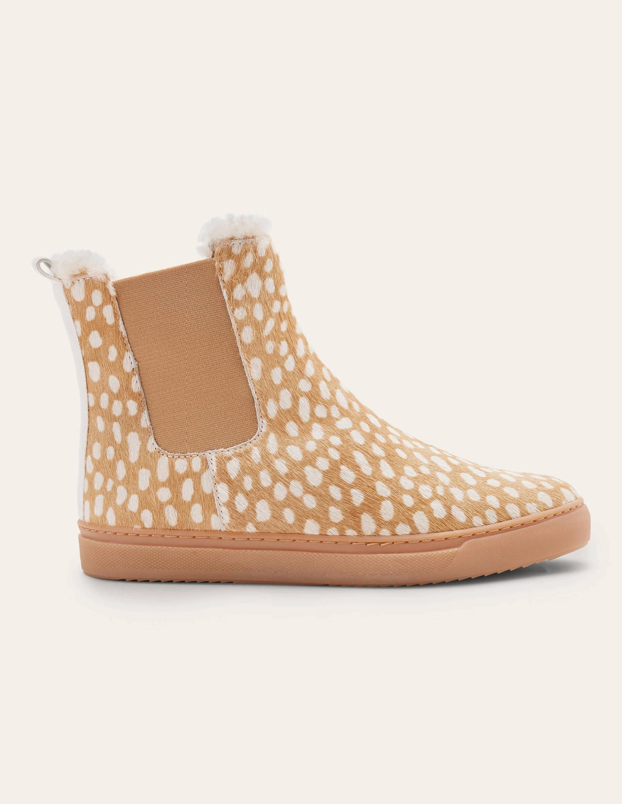 Shearling Chelsea Boots-Deer