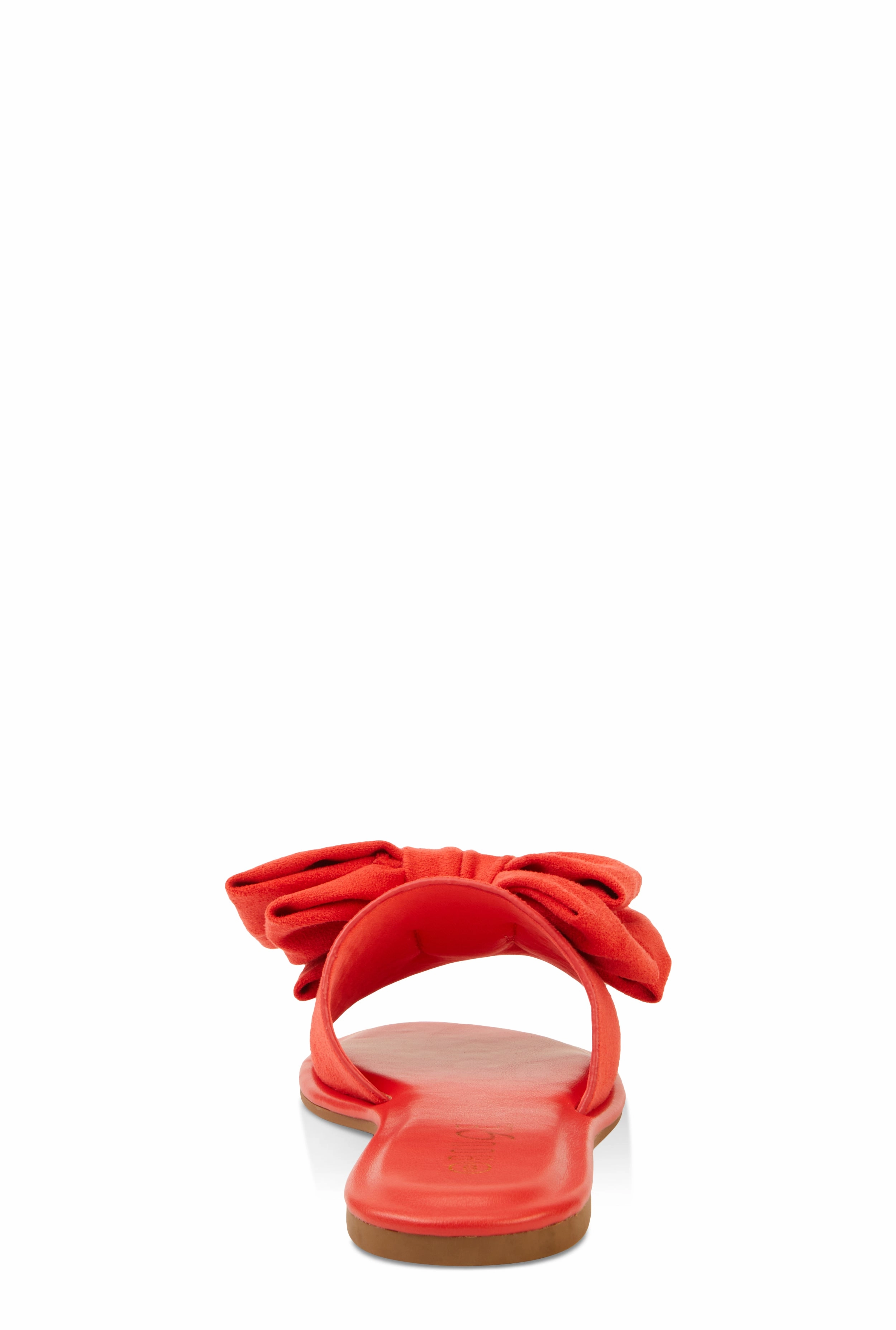 Solid Bow Band Slide Sandals