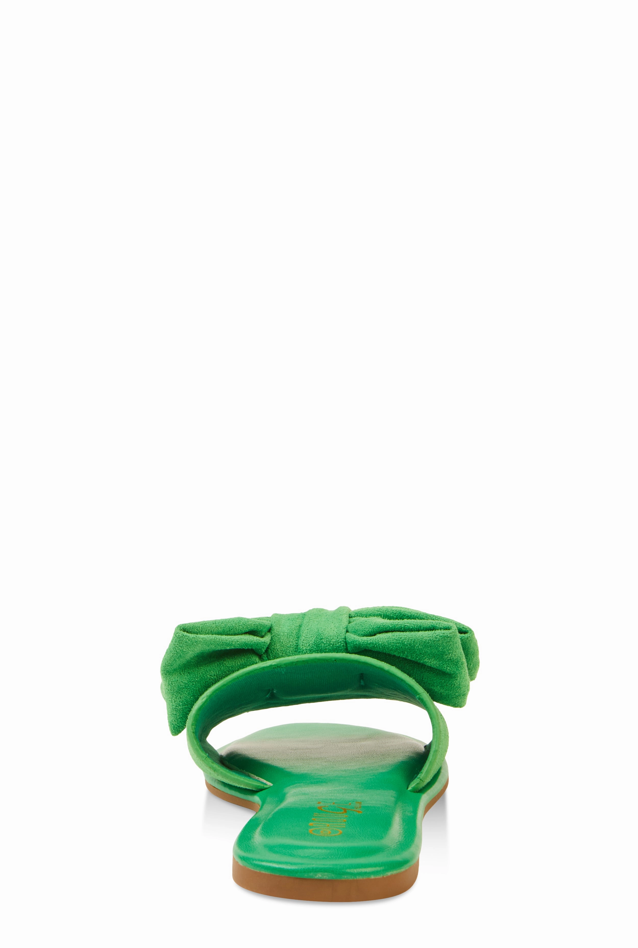 Solid Bow Band Slide Sandals