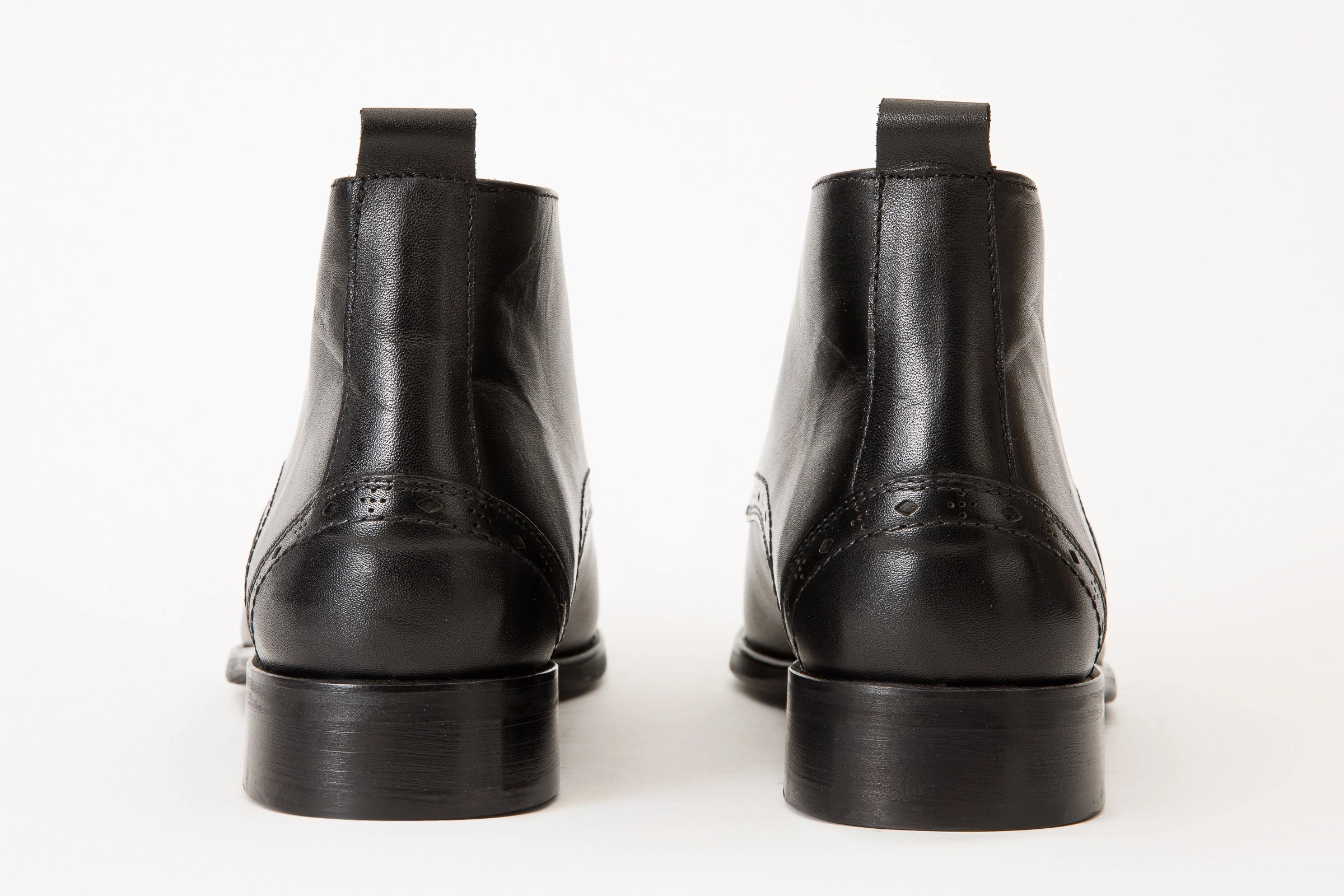 The Dessalines Black Leather Chukka Brogue Dress Men Boot Final Sale!