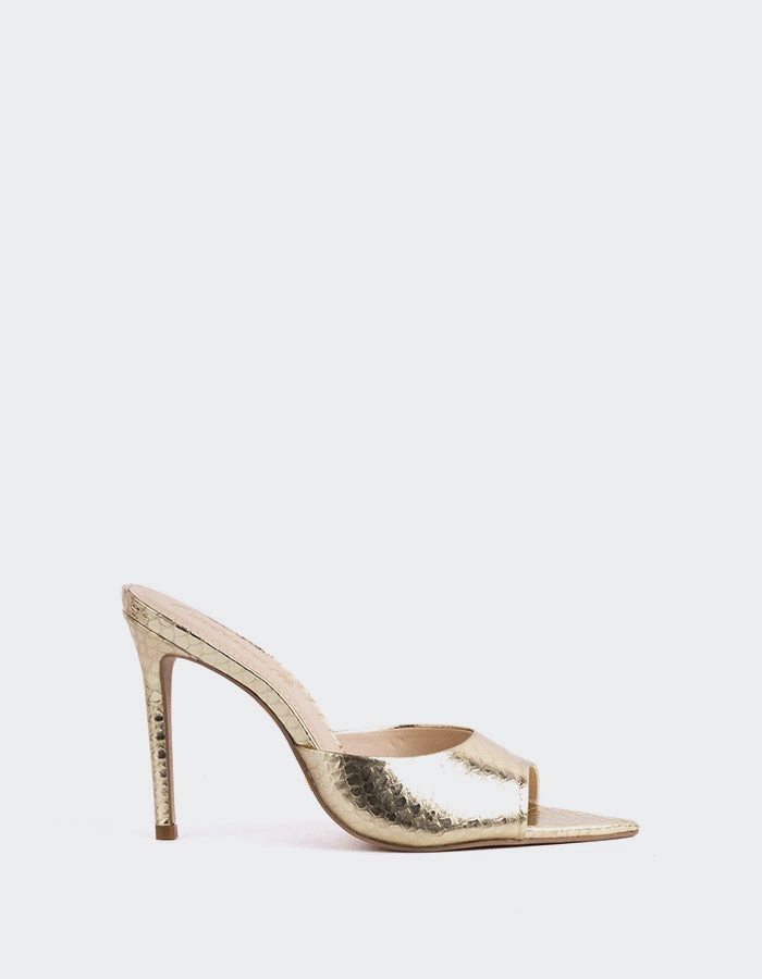 Thelma Gold Snake Leather