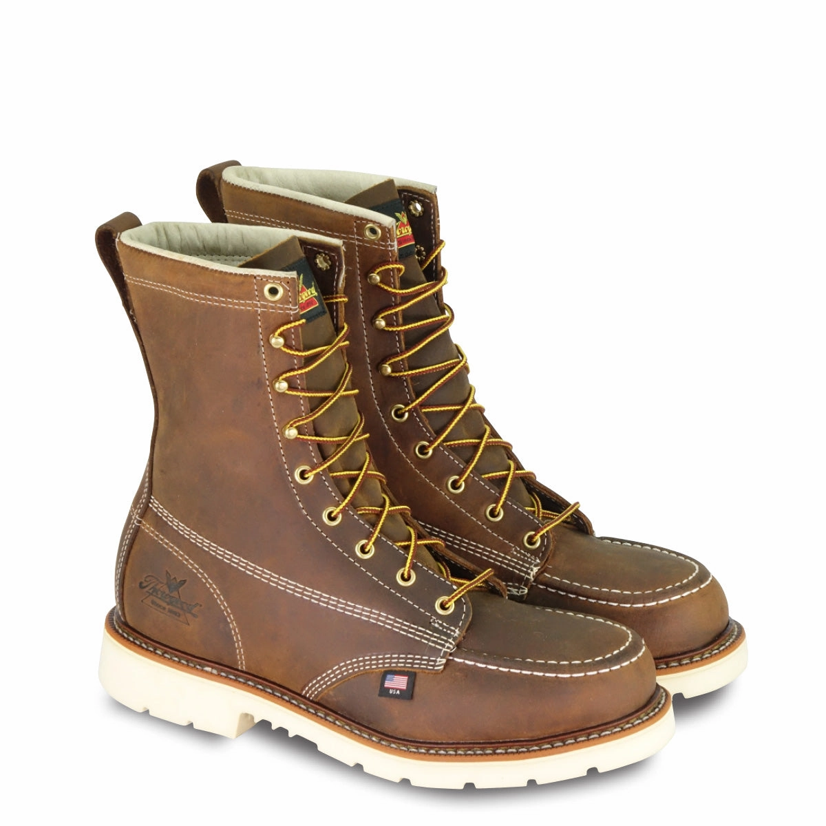 Thorogood 804-4378 Men's American Heritage 8" Moc Toe MAXWear 90™ Steel Safety Toe Work Boot