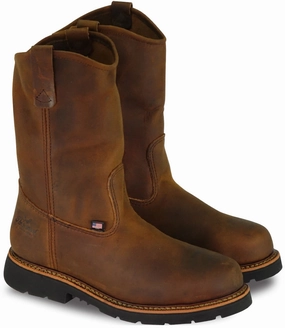 Thorogood Men's American Heritage 11" Wellington Round Toe, MAXwear 90 Safety Toe Boot