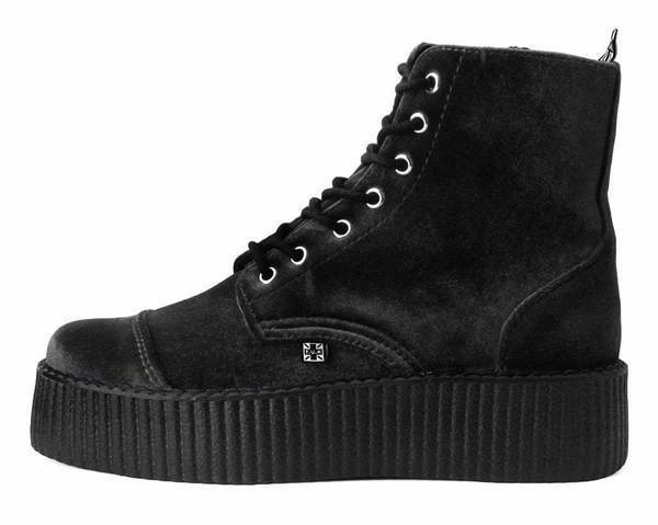 TUK V9758L Black Velvet 7-Eye Viva Mondo Boot