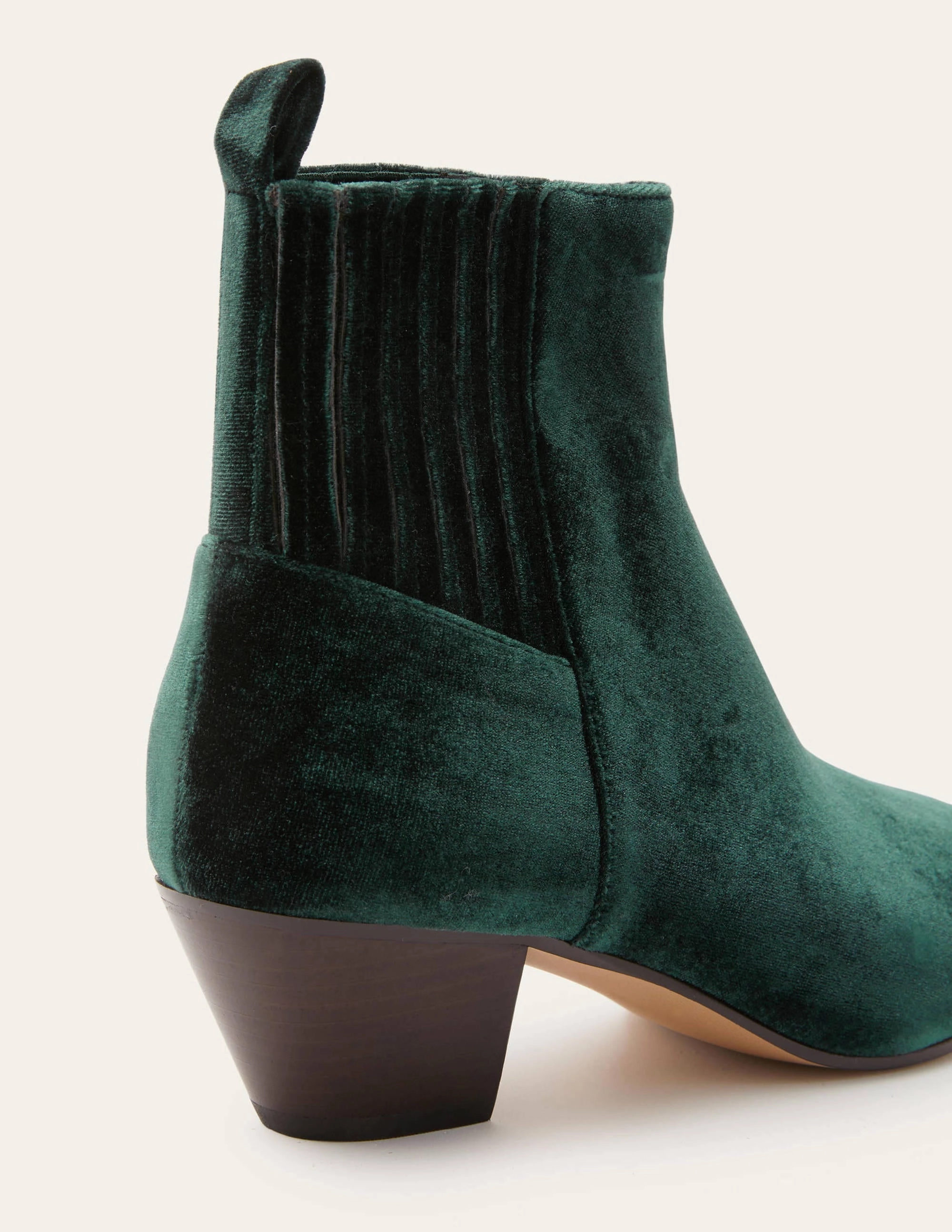 Western Ankle Boots-Midnight Garden Velvet