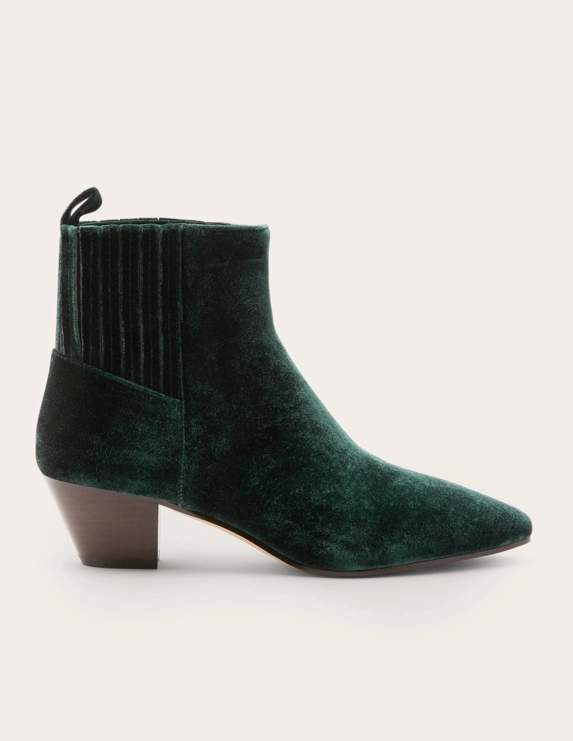 Western Ankle Boots-Midnight Garden Velvet
