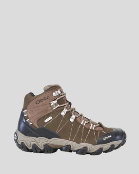 Women's Oboz Bridger Waterproof Mid Hiking Boots Wide - Walnut