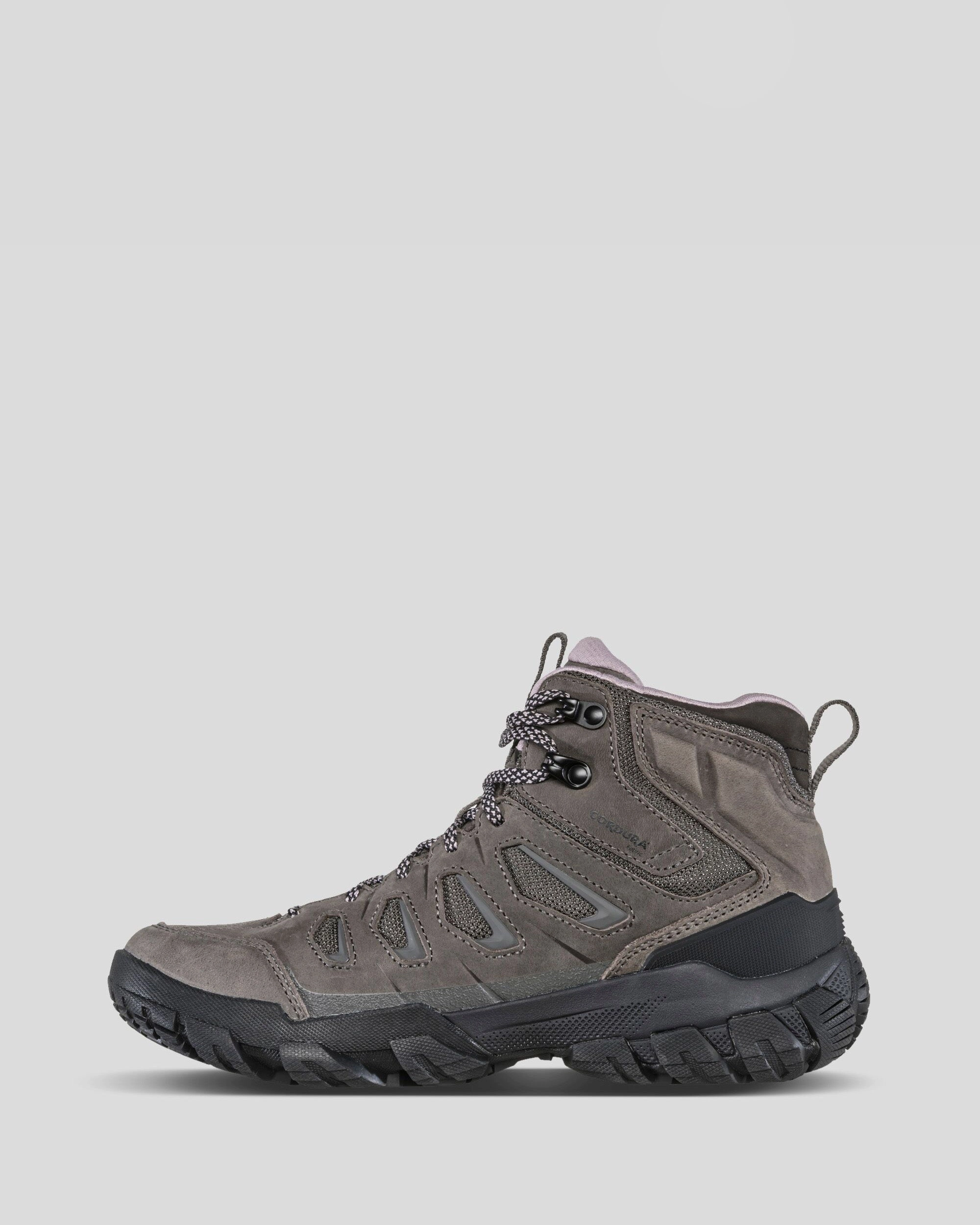 Women's Oboz Sawtooth X Mid Waterproof Hiking Boots - Wide - Charcoal
