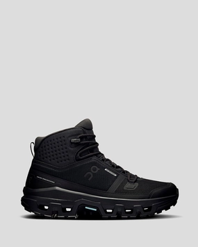 Women's On Running Cloudrock Waterproof Mid Hiking Boots - Black/Black