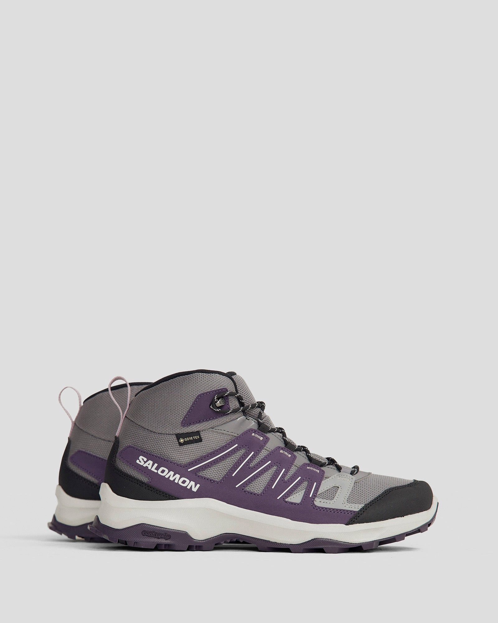 Women's Salomon Grivola Mid Waterproof Hiking Boots - Qush/Night/Quail